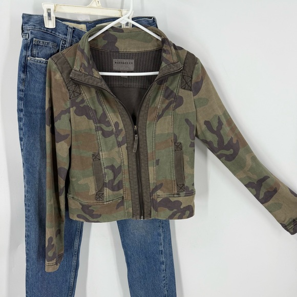 Anthropologie Marrakech Ashland Camo Moto Bomber Full Zip Jacket S - Picture 3 of 16